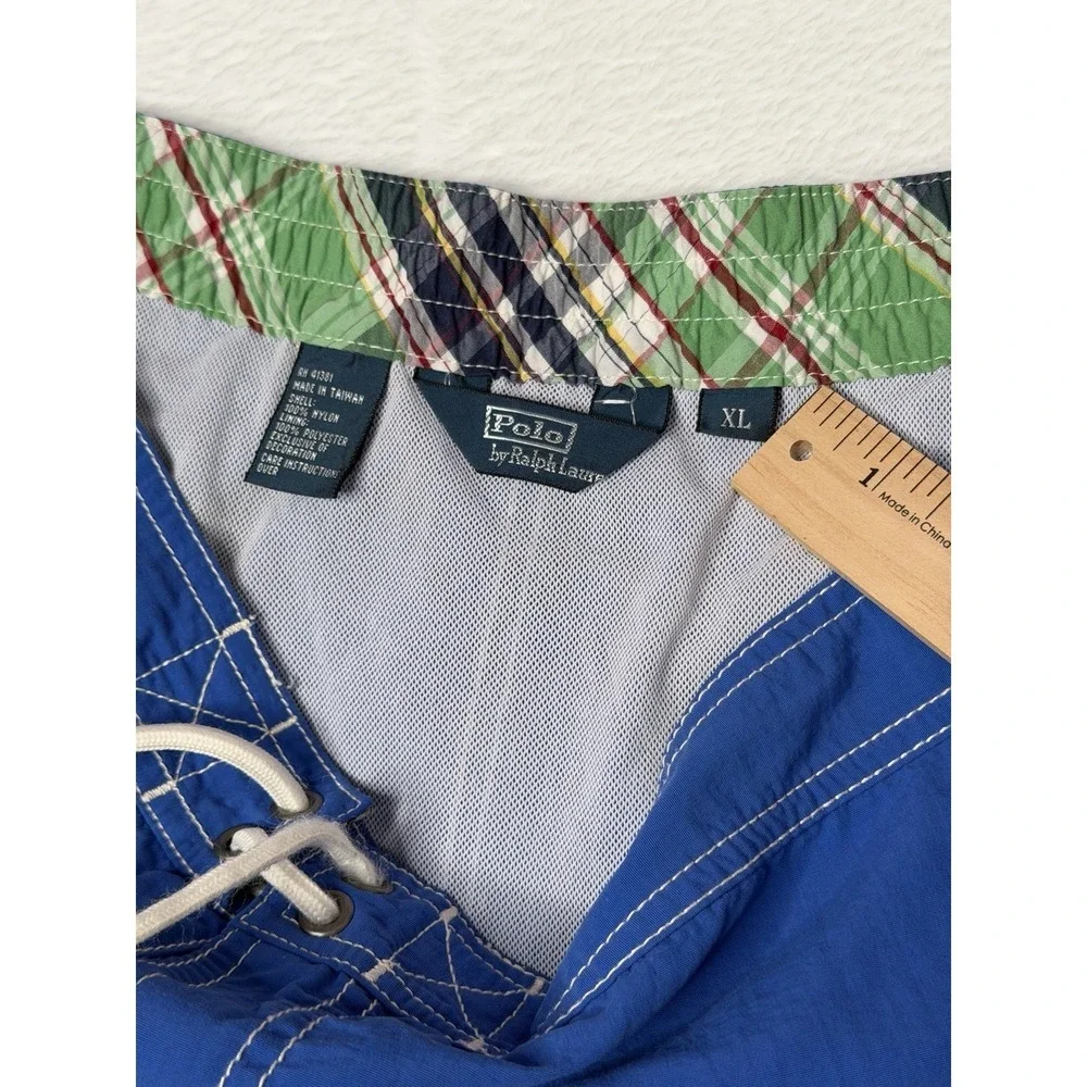 Vintage Polo Ralph Lauren Swim Trunks Board Shorts Blue XL Y2K